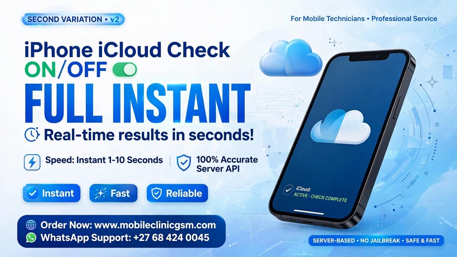 ⚡iPhone iCloud Check -  [ Lost Mode - Clean Mode] 